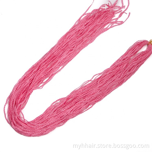 Small Long Inch Low Temperature  Colorful Pure Color rope Wholesale Straight Braid Hair extensions Crochet Hair